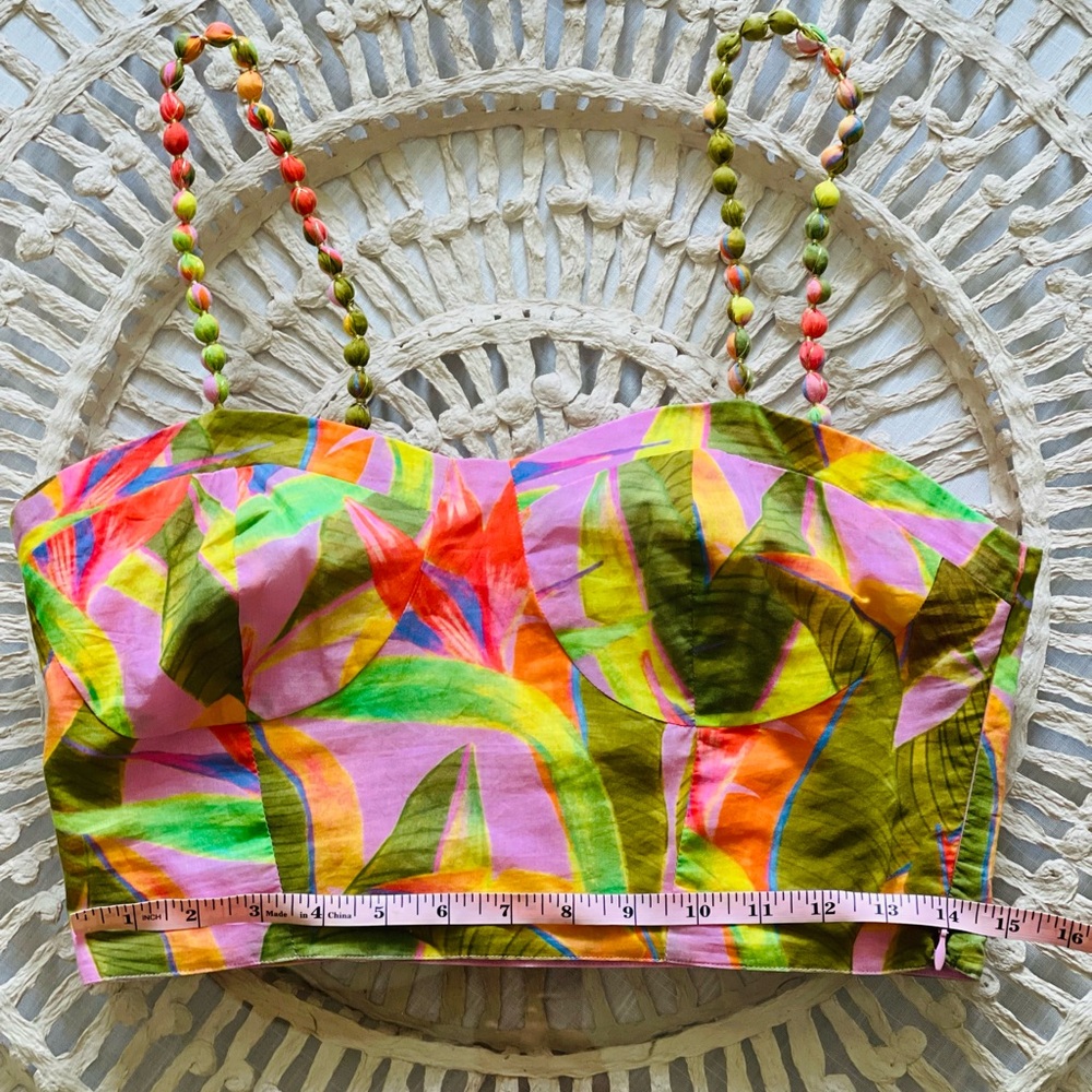 FARM Rio Multicolor Tropical Crop Top - Picture 5 of 8